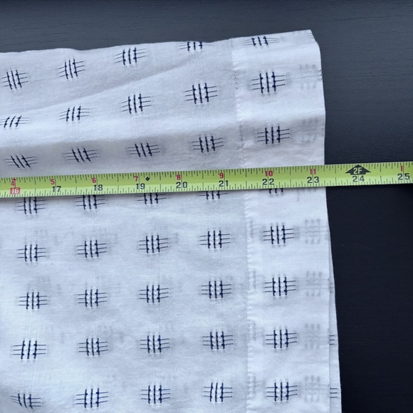 LOFT Crosshatch Smocked Tie-Neck Shell - Picture 8 of 8